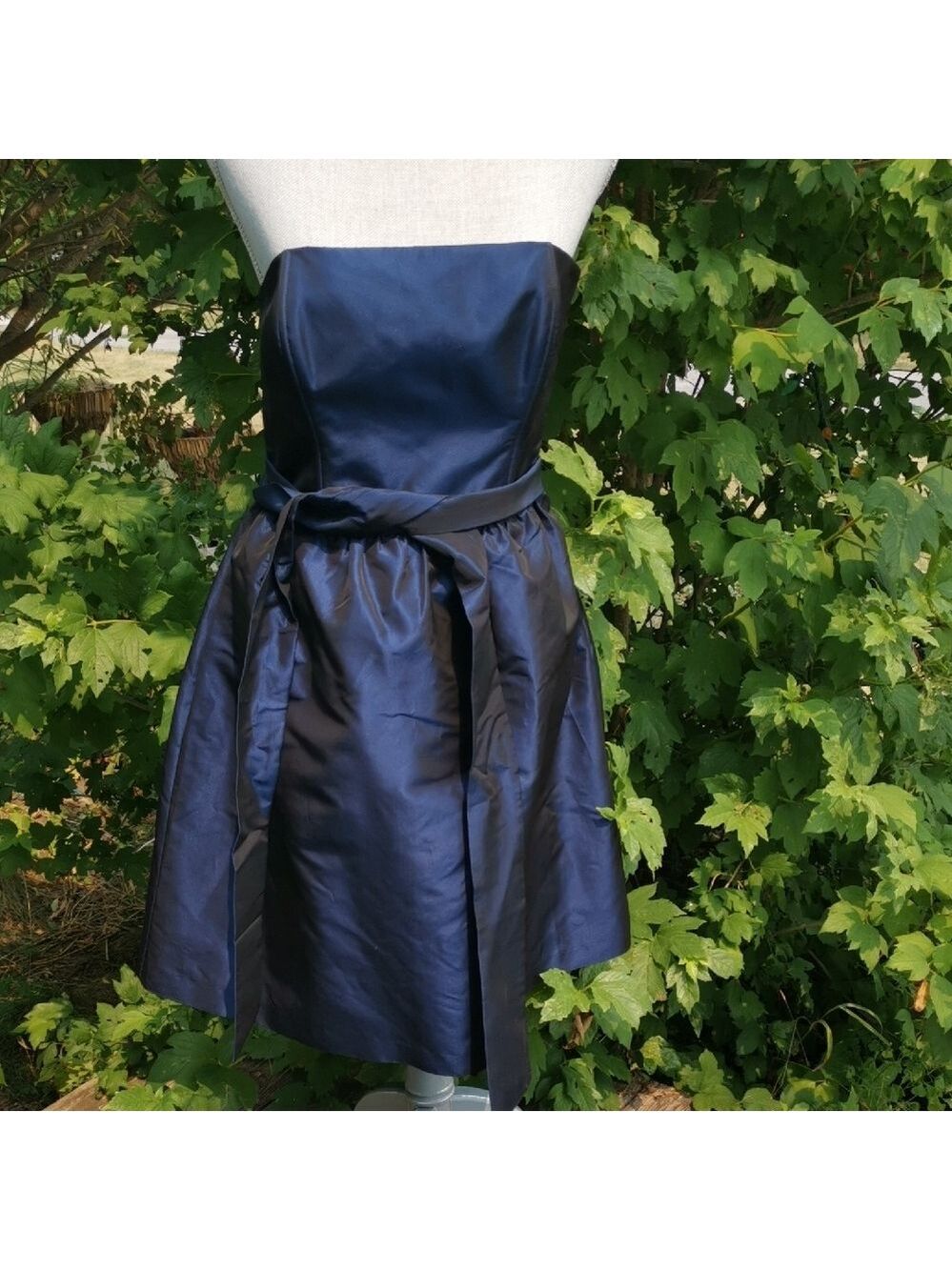 Jacob strapless navy blue metallic glitter party cocktail prom dress. Size 5/6